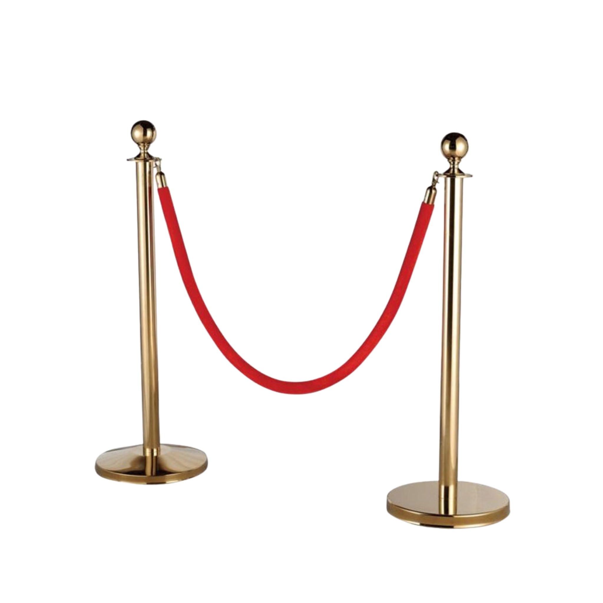 Stanchion / Bollard Rope with Gold Clasps