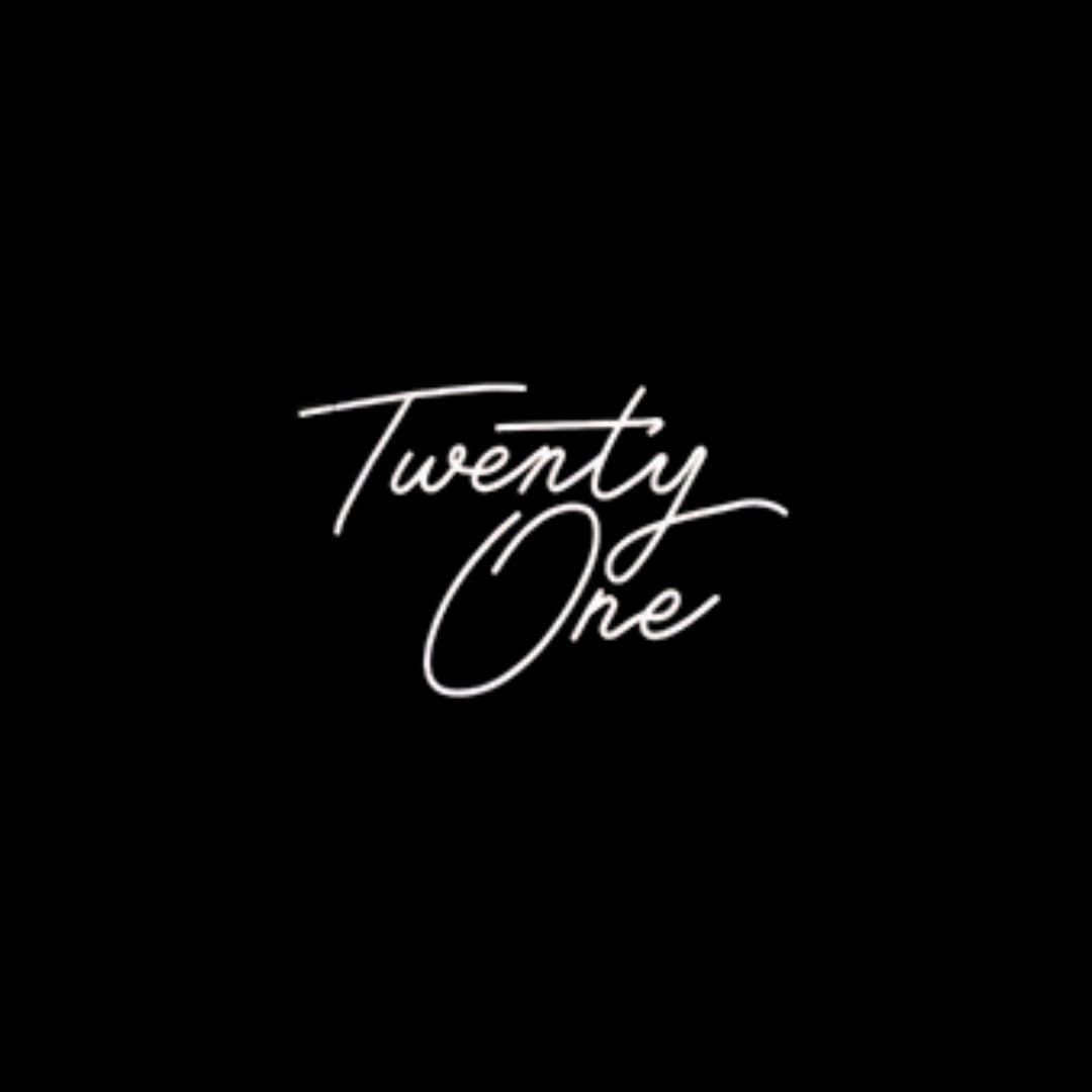 75cm Cool White Neon Sign – "Twenty-One"