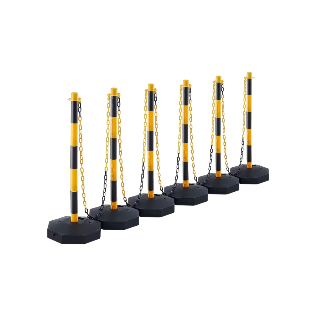 Construction Bollards - Black / Yellow
