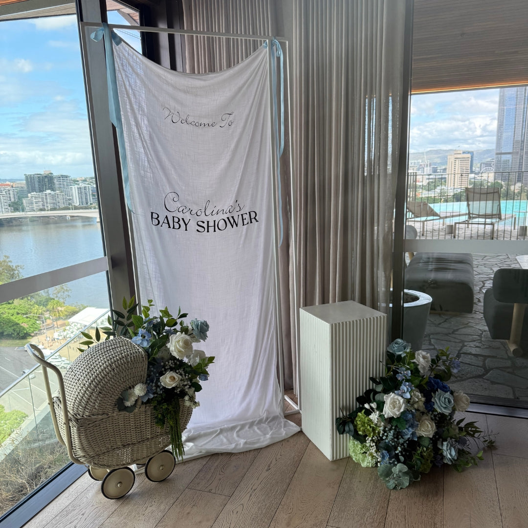 Linen & Floral Sign Package