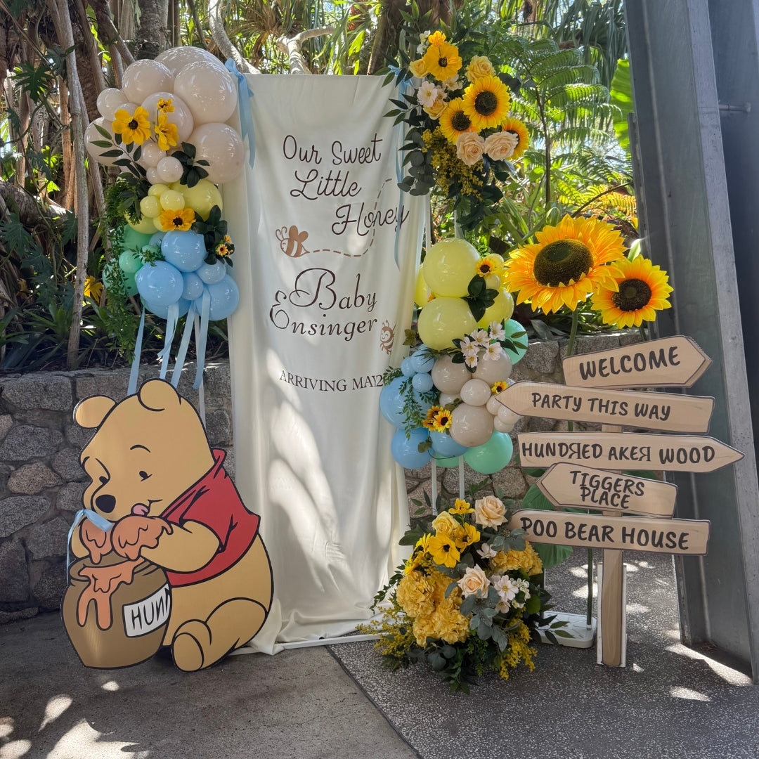 Linen & Floral Sign Package