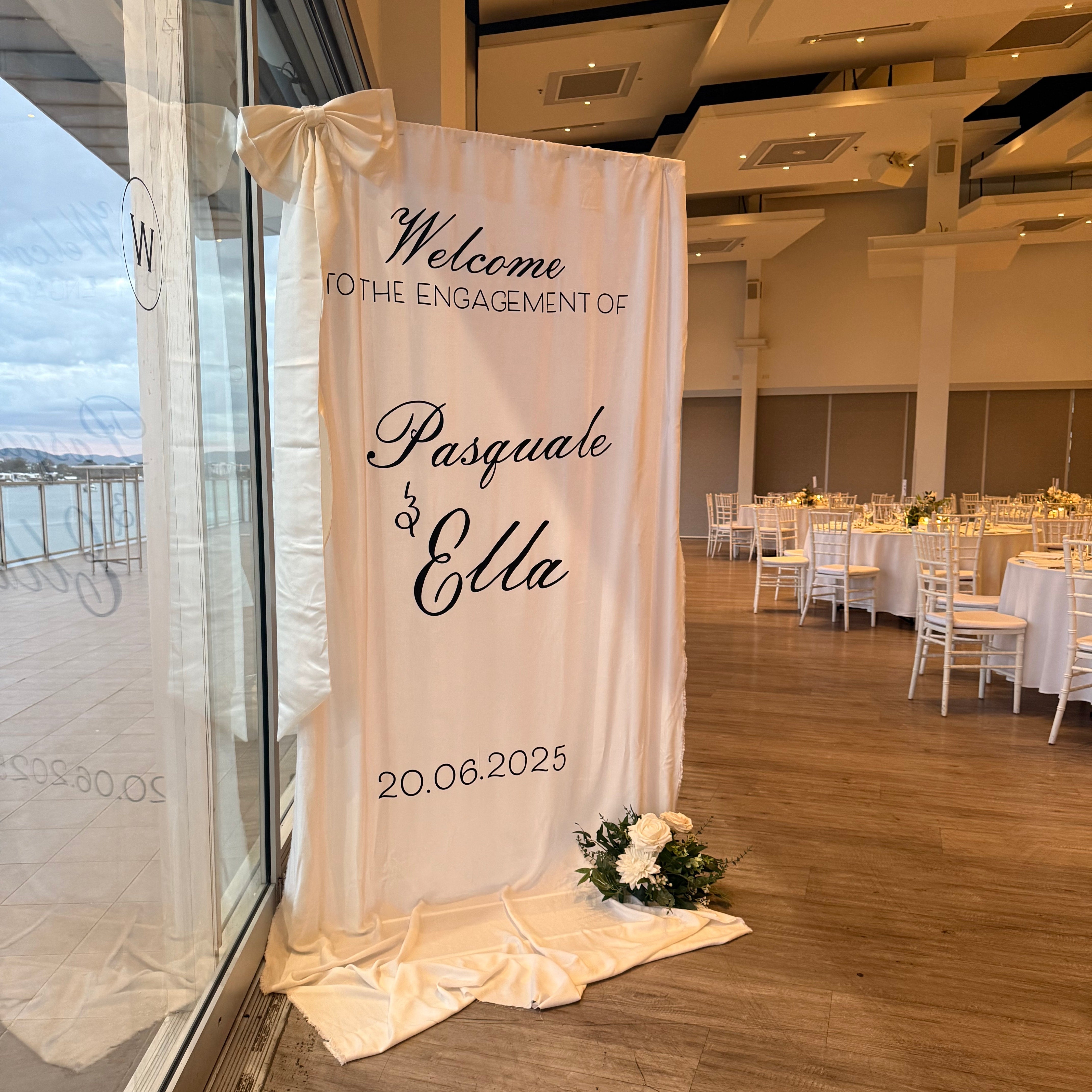 Linen Signage - (Custom Fabric Per/M)