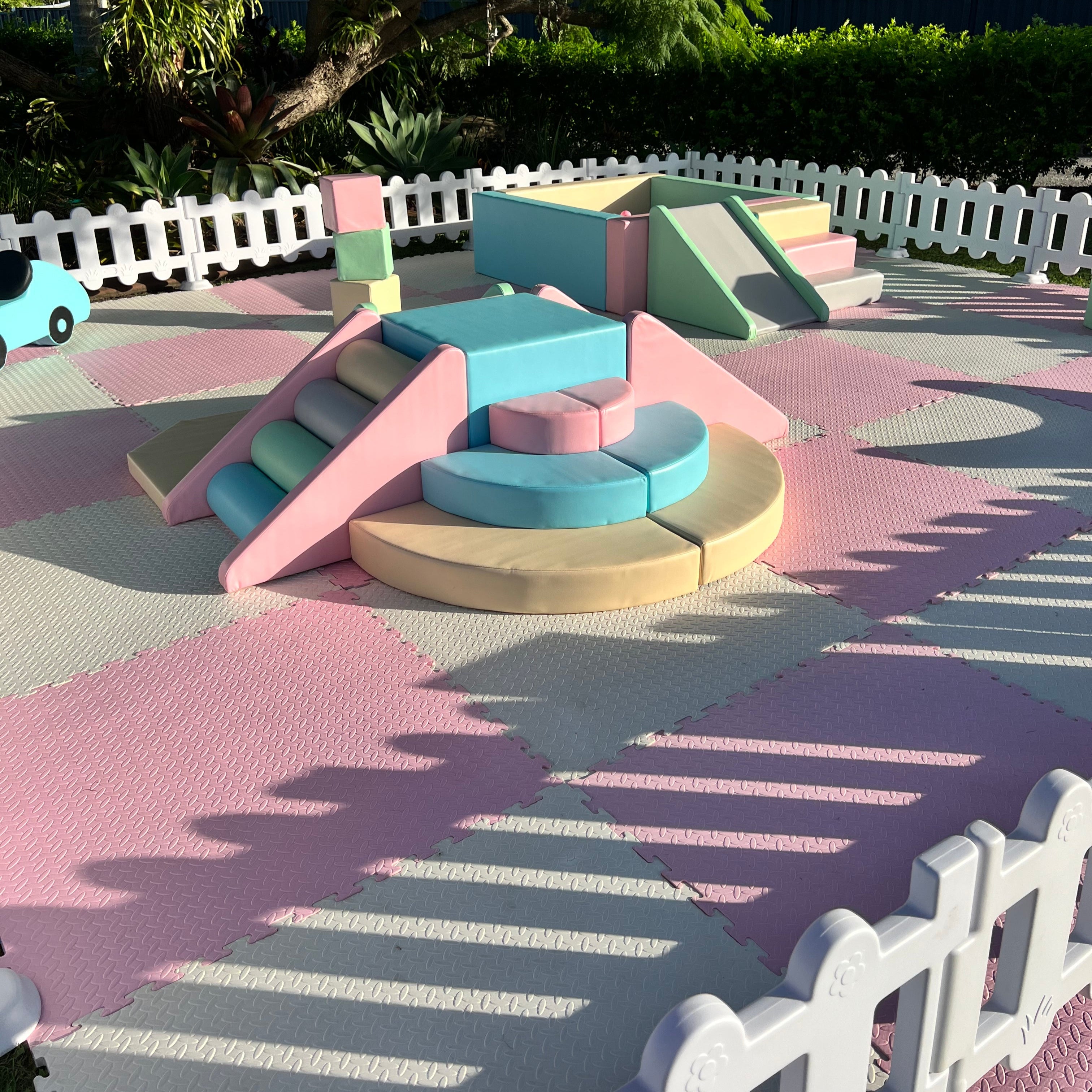 Full Set 6m x 6m - Ballpit, Climber, Slider Package - Pastel Softplay