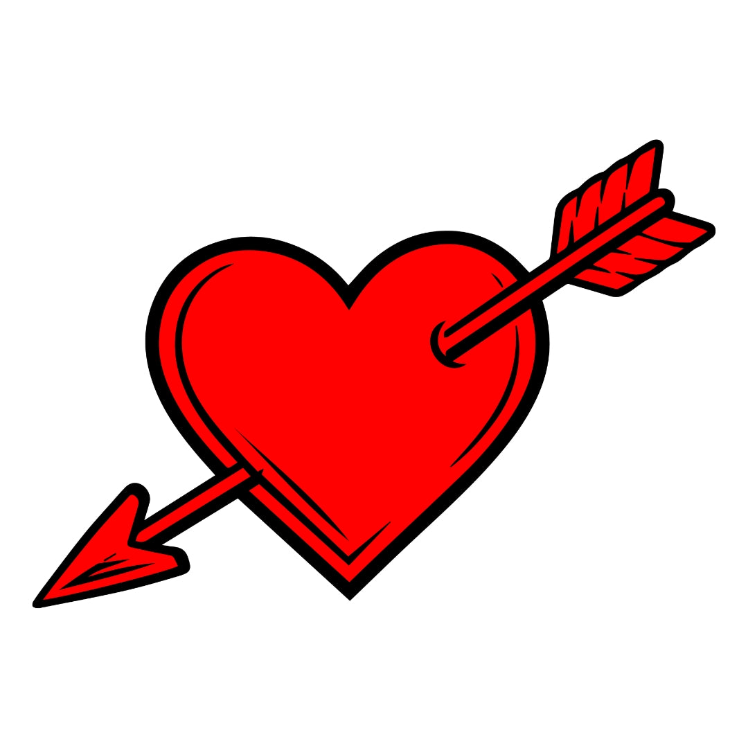 Red Heart and Arrow - 150cm