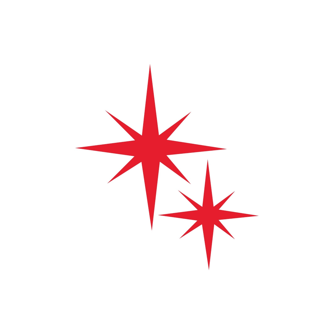 8 Point Red Star Pair - 50cm / 30cm