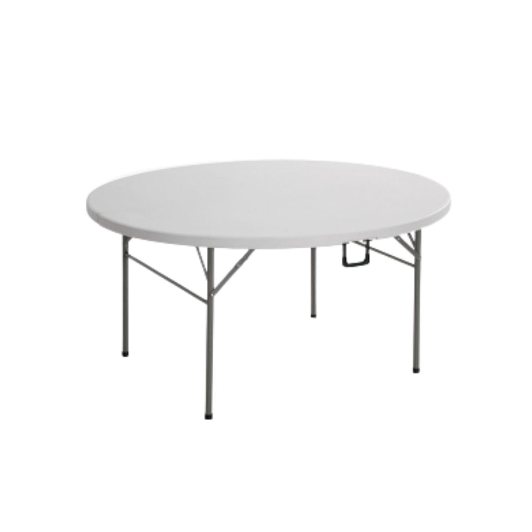 Round Banquet Trestle Table – White – 170cm D
