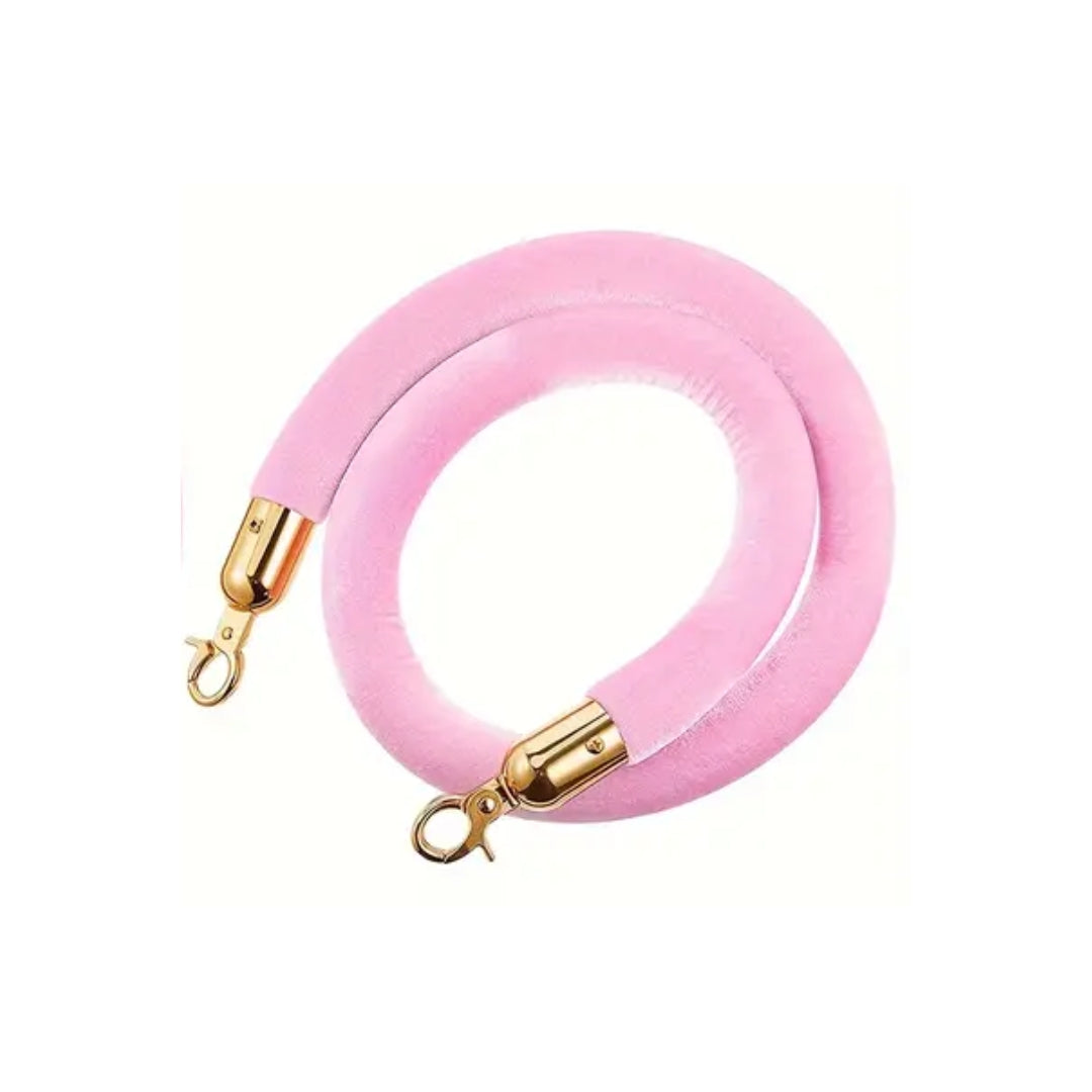 Stanchion / Bollard Rope with Gold Clasps