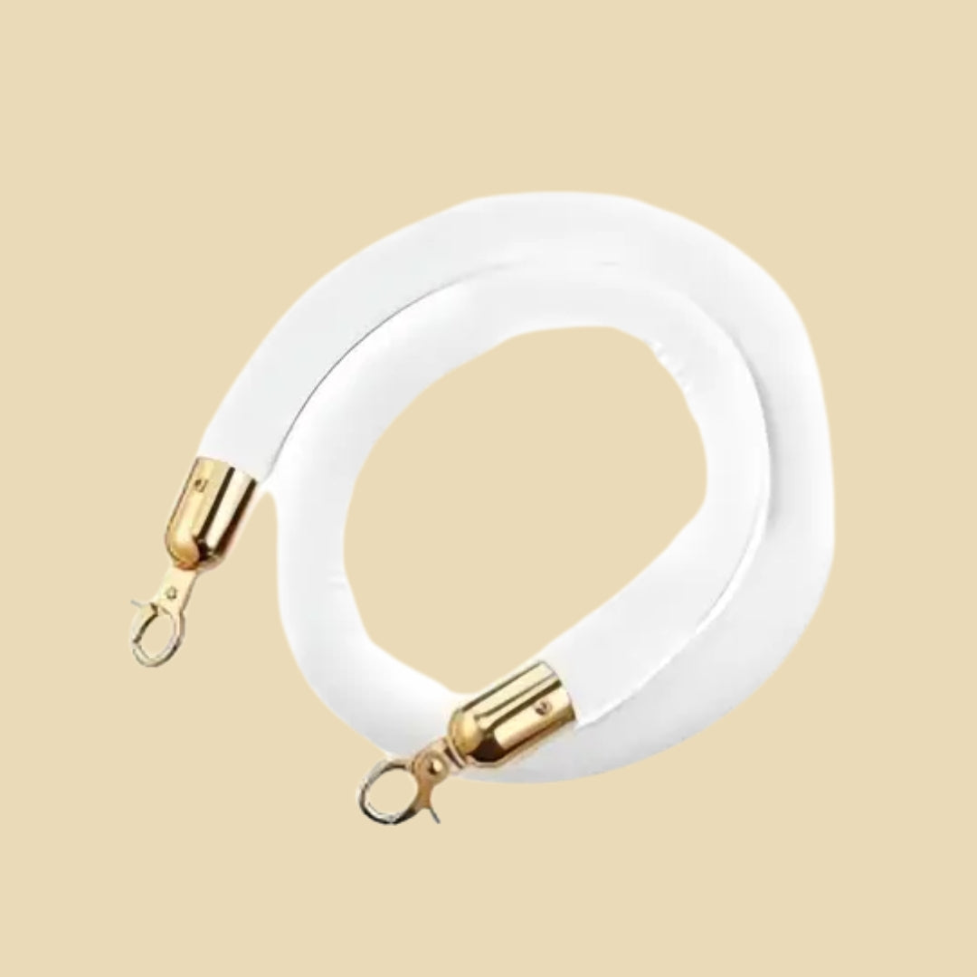 Stanchion / Bollard Rope with Gold Clasps