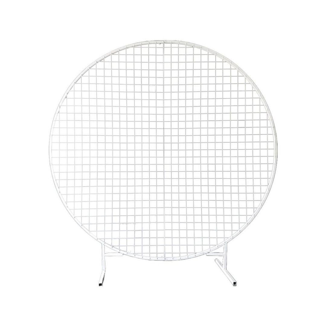 White Mesh Circular Backdrop – 2m