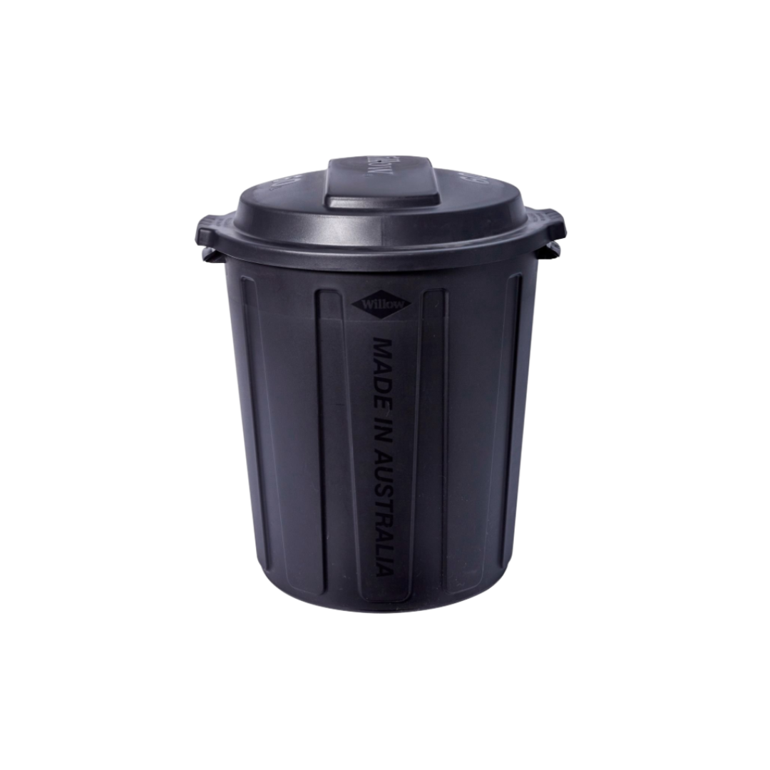 60L Dome Bin + Lid - Black