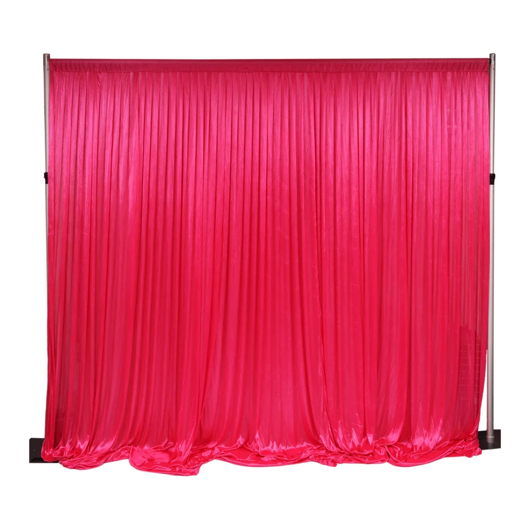 Silk Satin Drapery Backdrop – Hot Pink (3 × 3m)