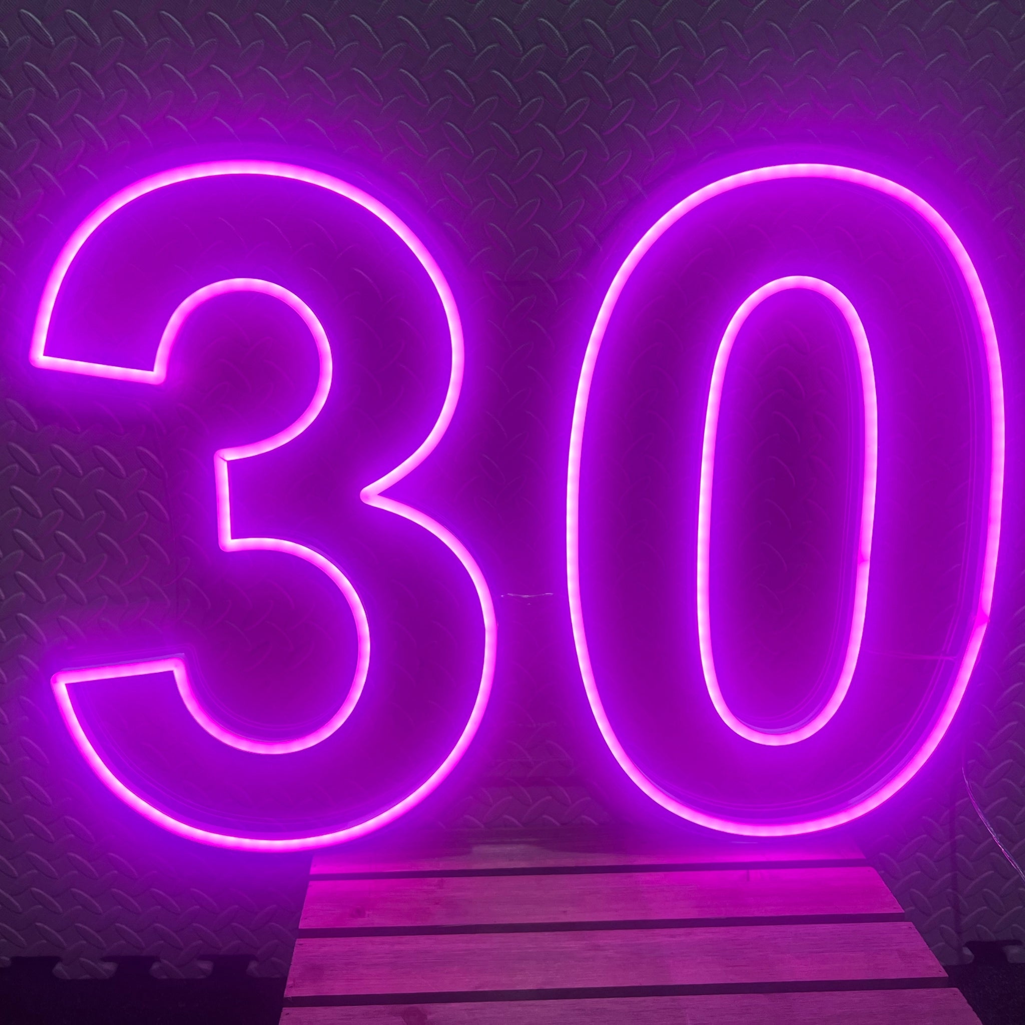 75cm X-Large "30" Full RGB Neon Sign