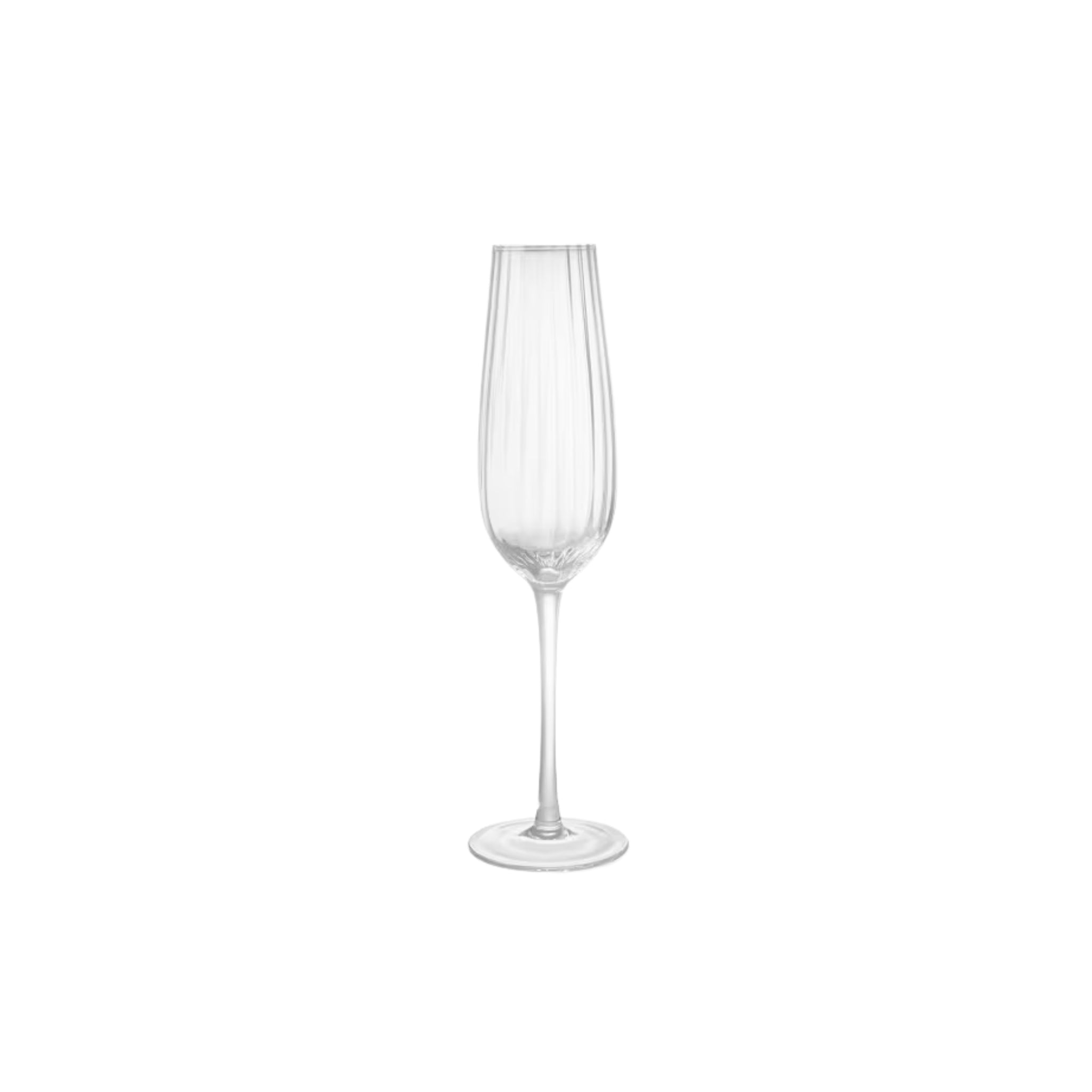 Champagne Glass - Tall Stem - Fluted Glass