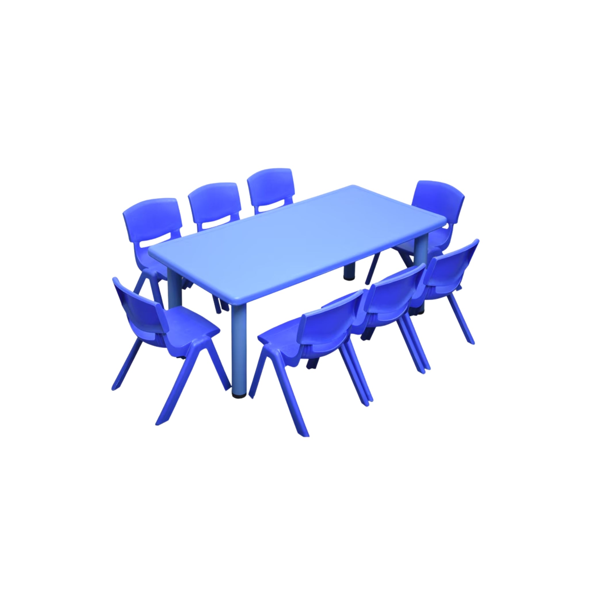 Table & Chair Package (8 Seater) - Children - Blue