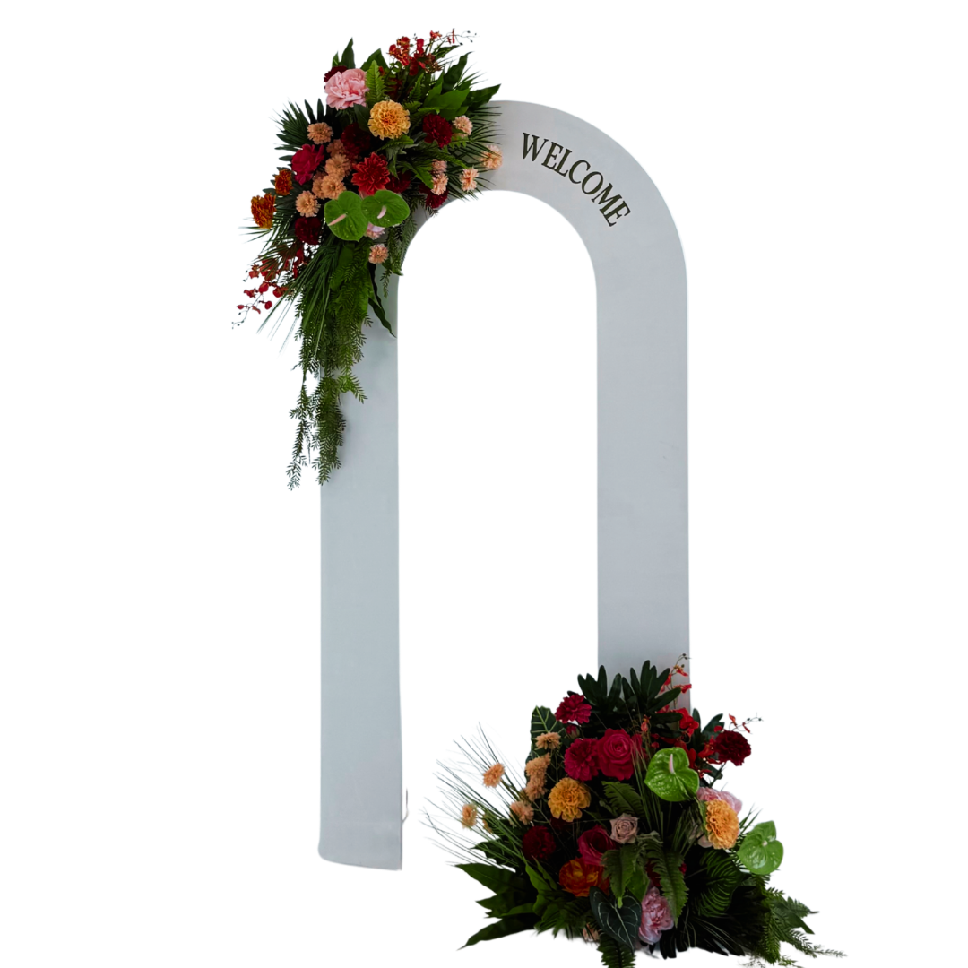 Open Arch Floral Backdrop Package