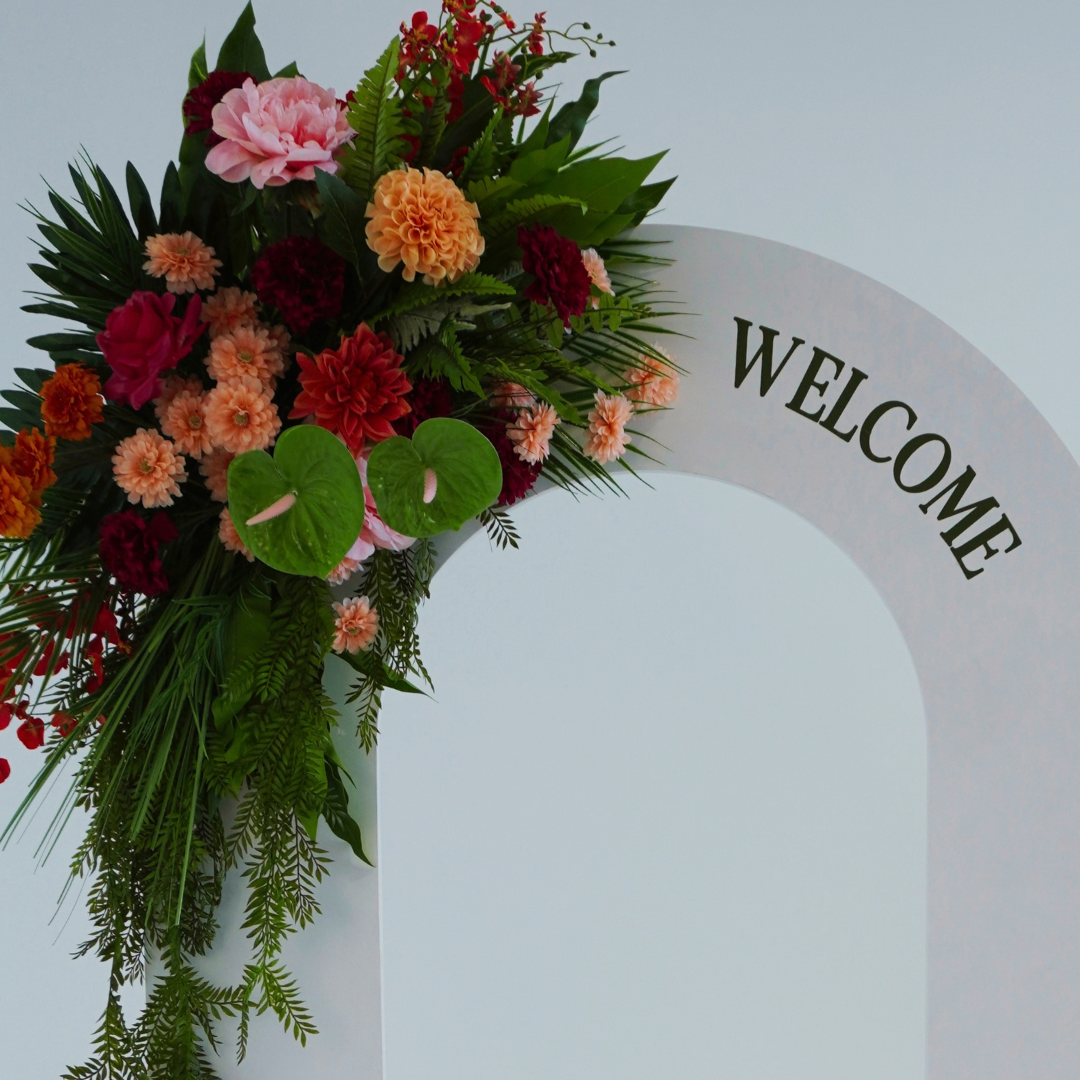 Open Arch Floral Backdrop Package