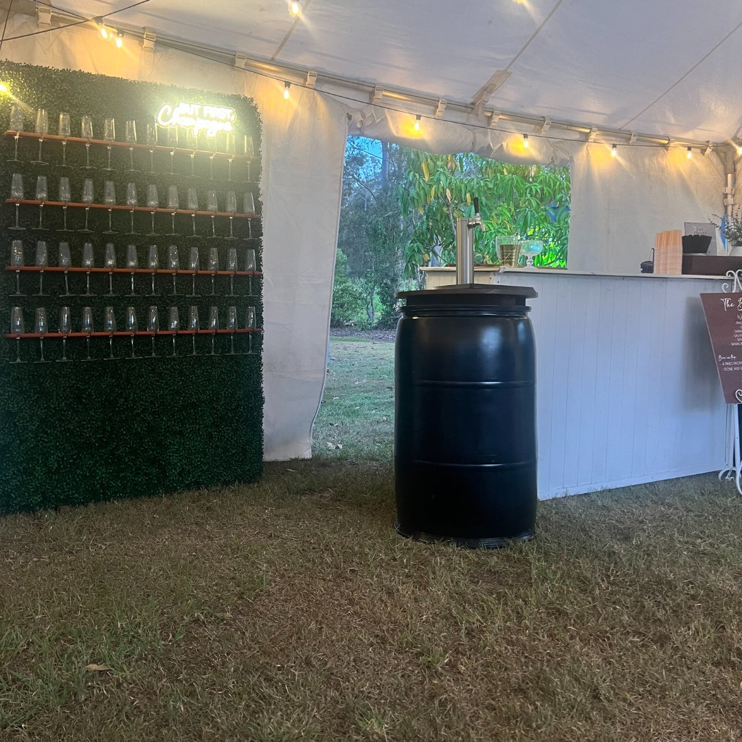 2m x 1.5m Greenery Champagne Wall