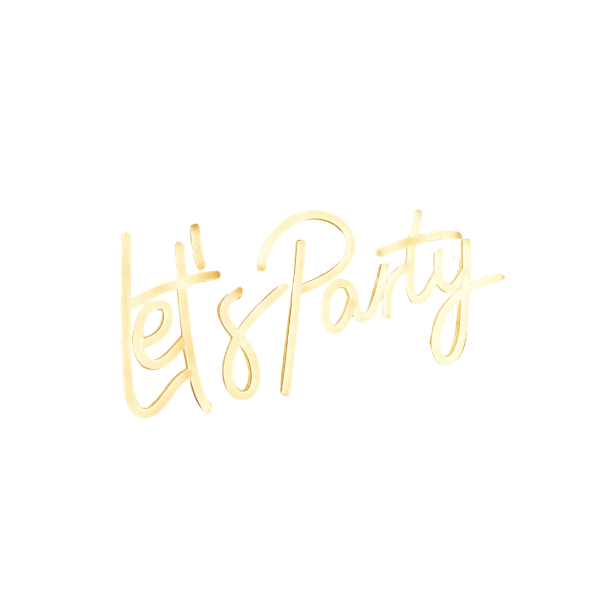 40cm Cool White Neon Sign - "Let's Party"