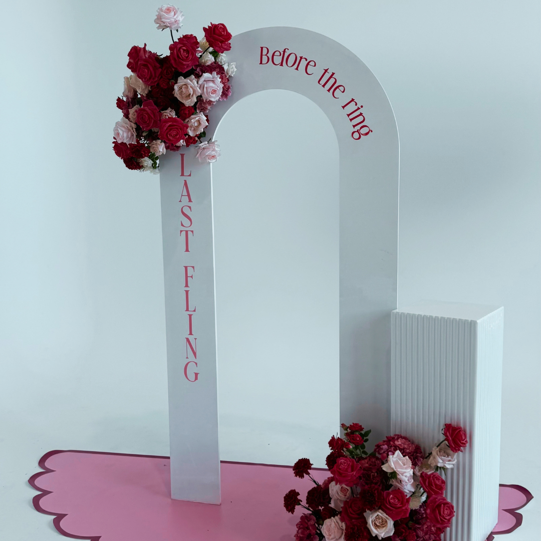 Open Arch Bloom Backdrop Package