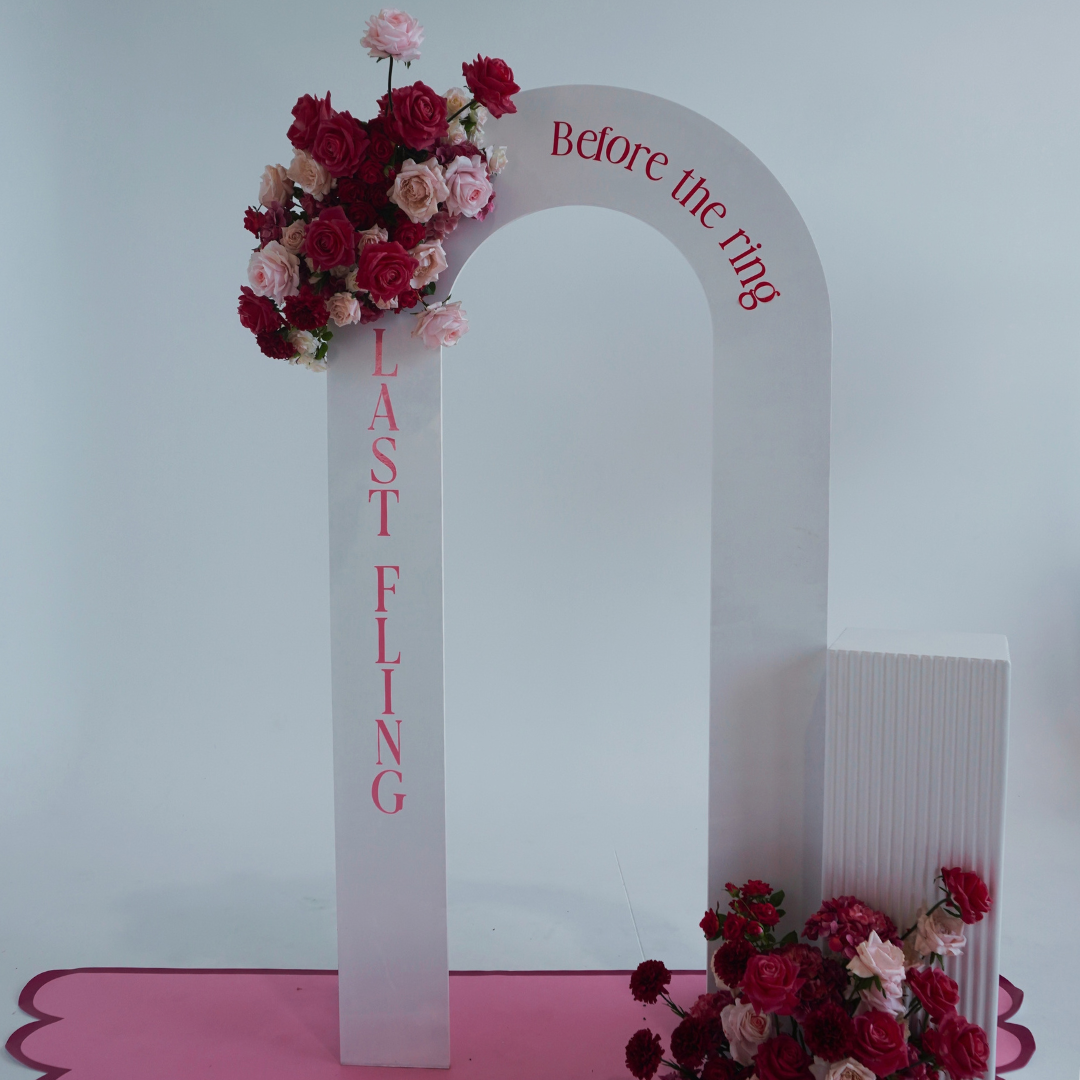 Open Arch Bloom Backdrop Package