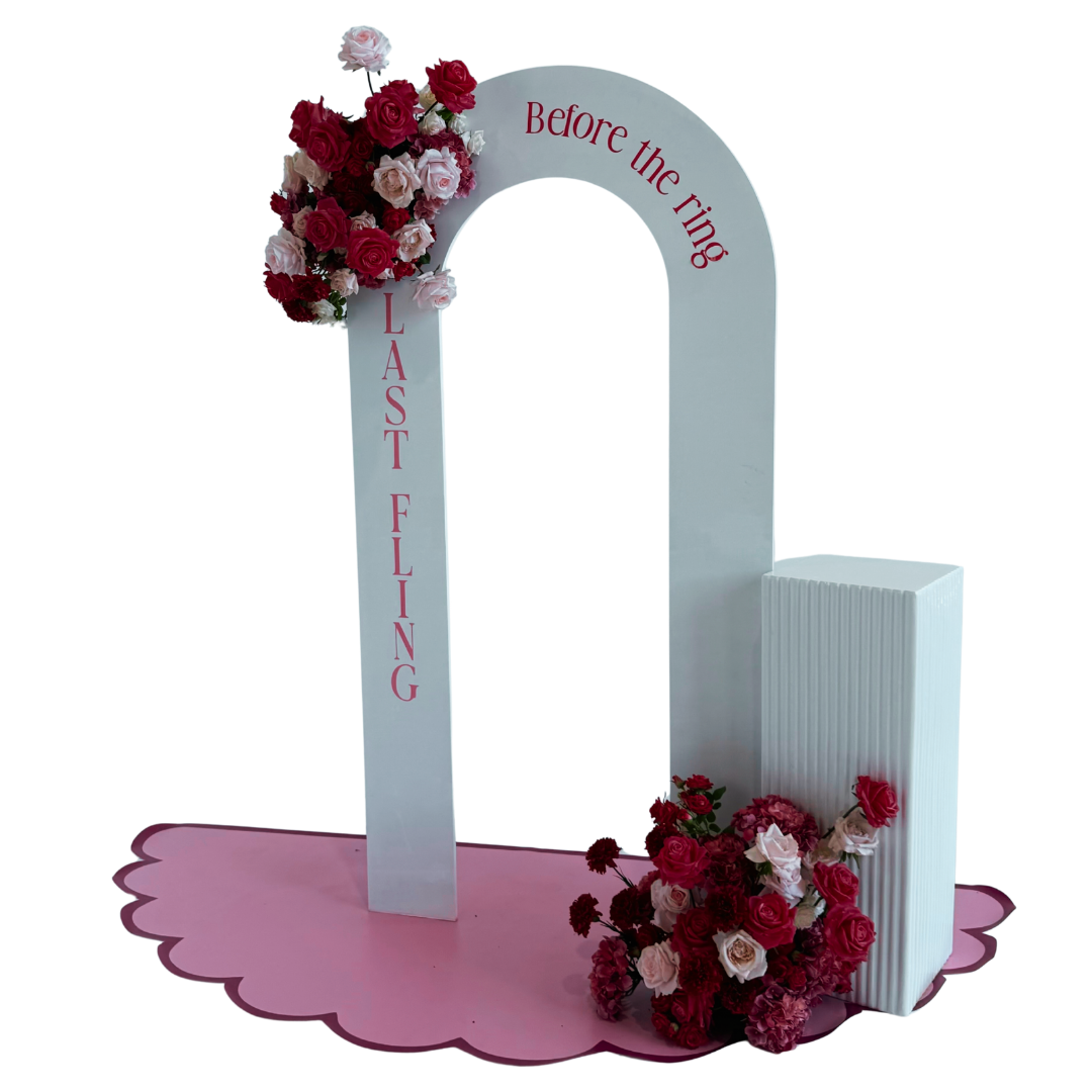 Open Arch Bloom Backdrop Package