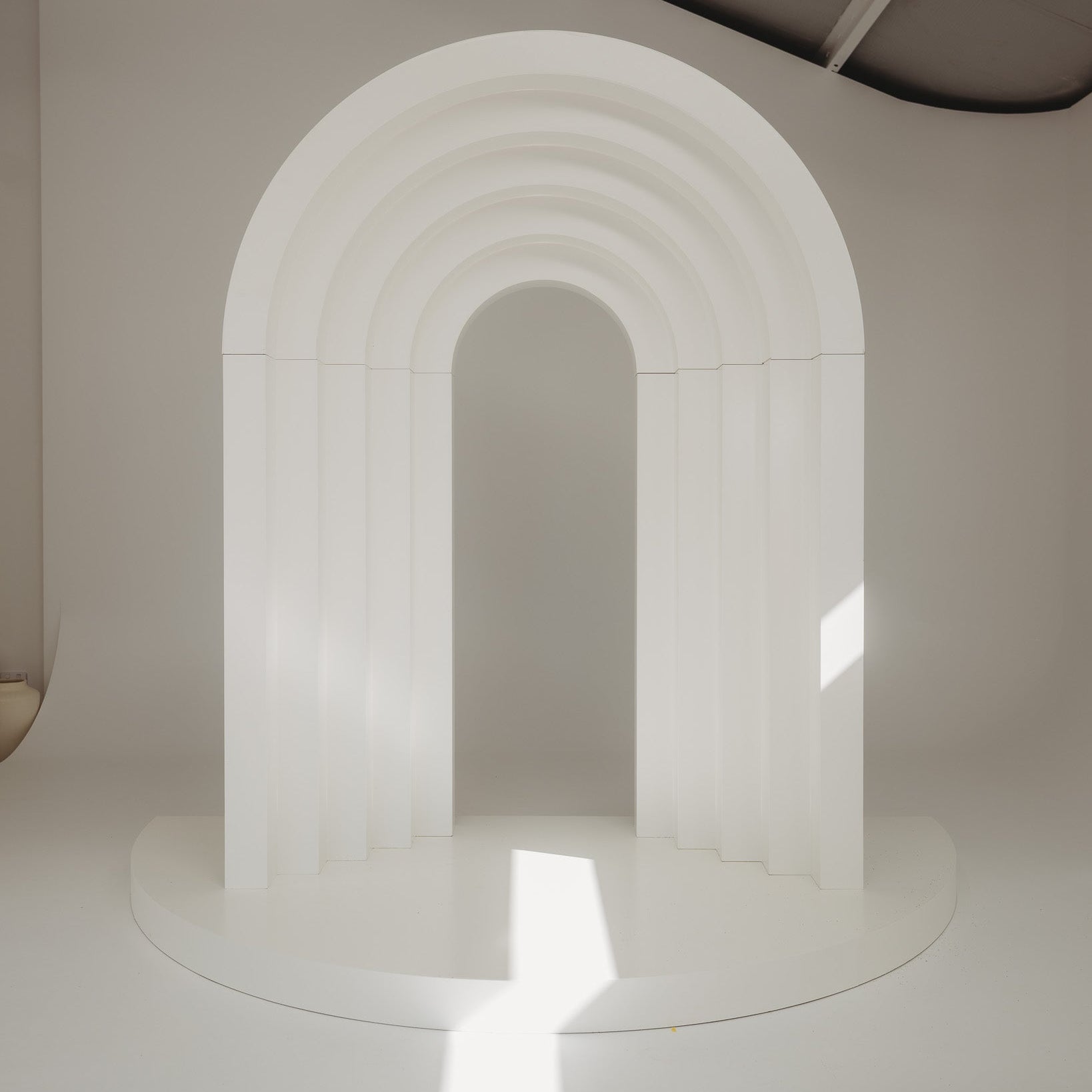 3m Semi Circle Stage Platform - White