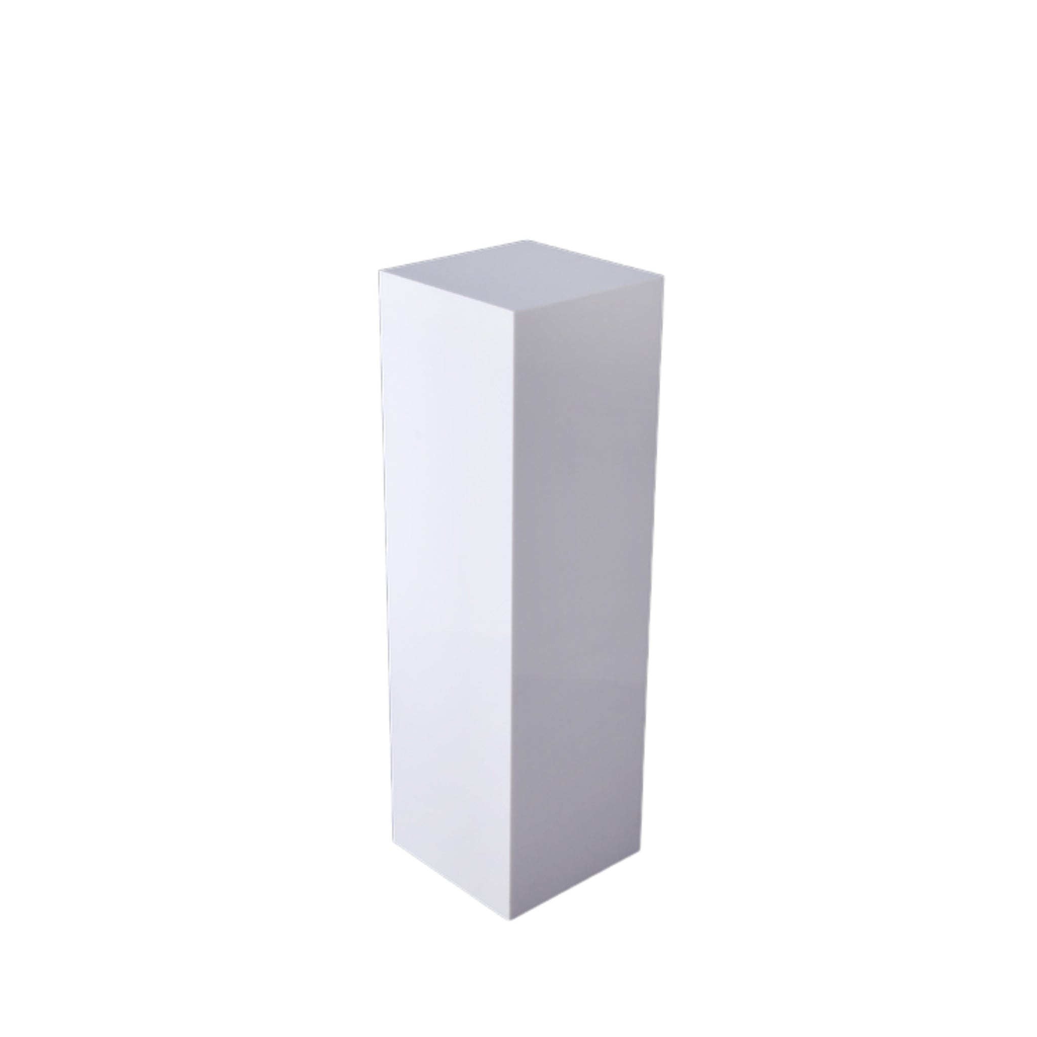 Square White Metal Plinth - 85cm