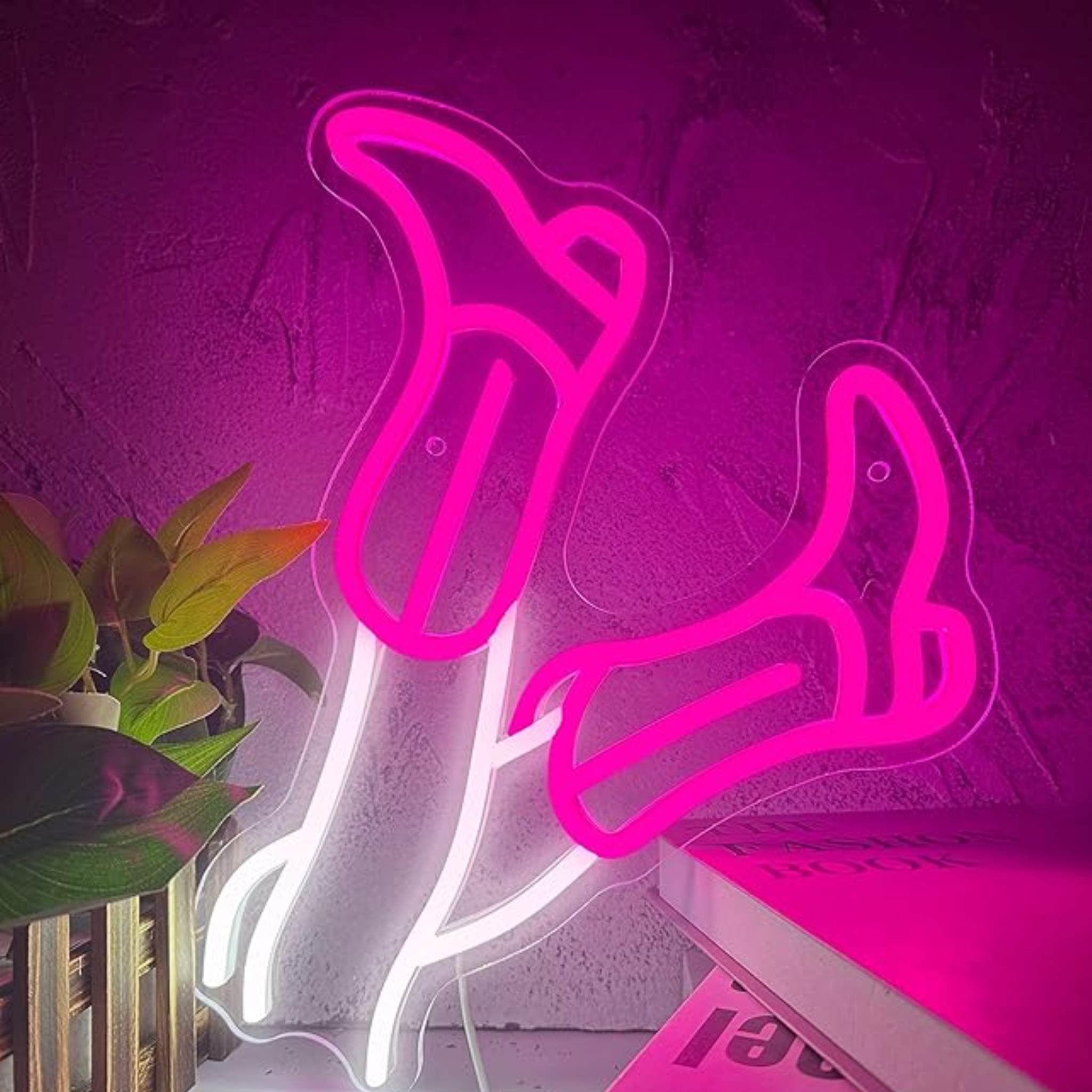 25cm Pink/Cool White Neon Cowgirl Boots