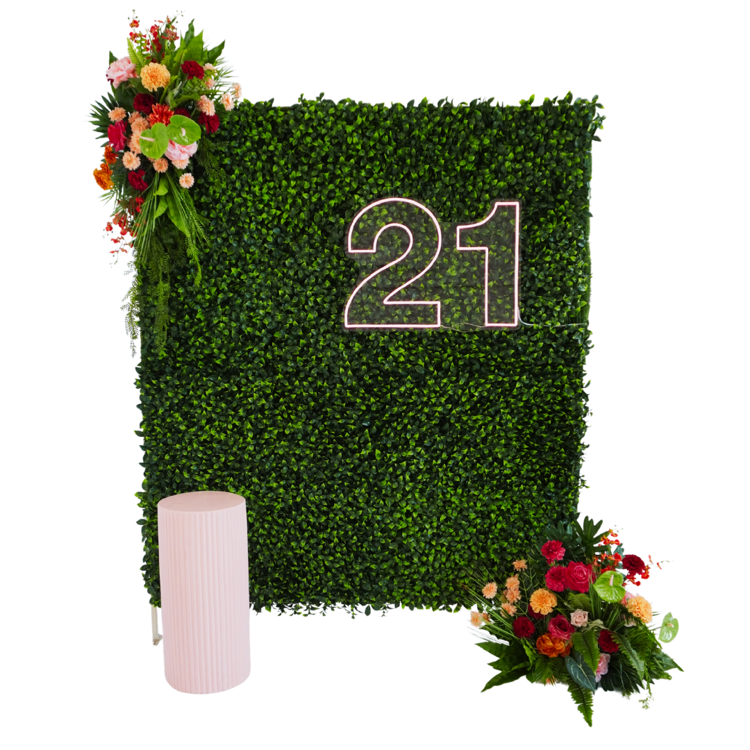 Luxe Greenery Wall Neon Backdrop Package