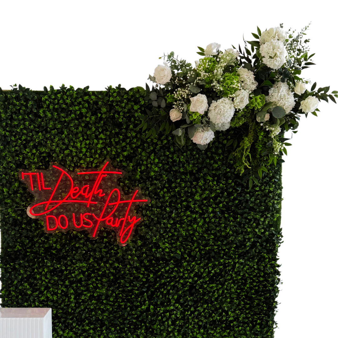Luxe Greenery Wall Neon Backdrop Package