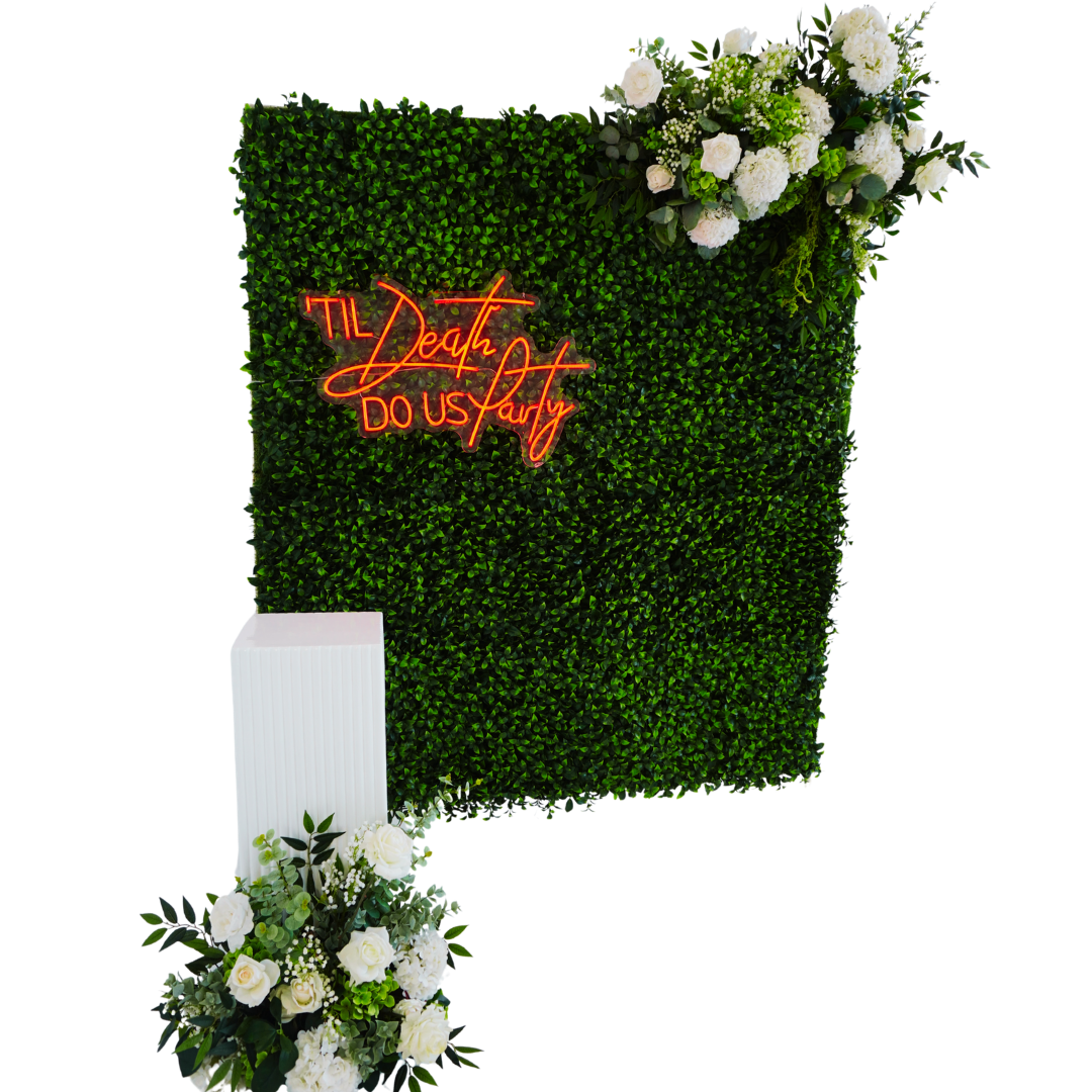 Luxe Greenery Wall Neon Backdrop Package