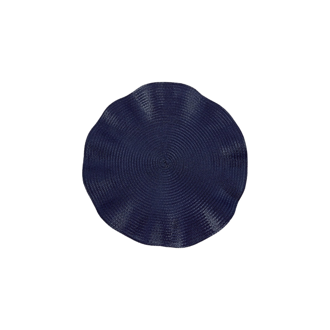 Navy Blue Weave Ruffle Placemat