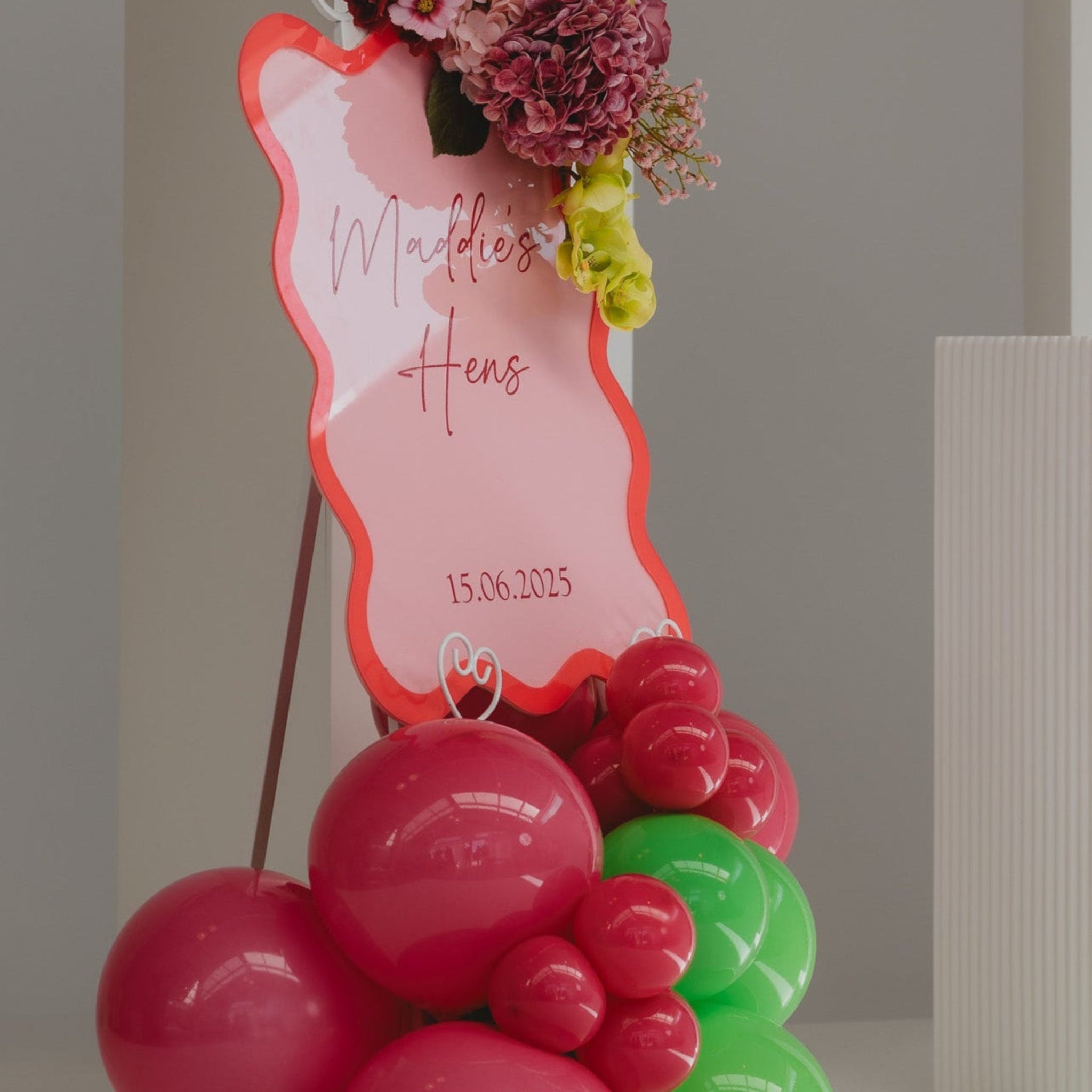A2 Acrylic Waved Border Sign
