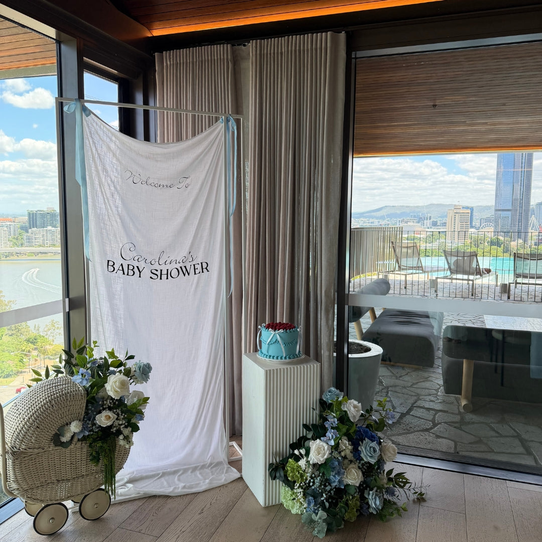 Linen & Floral Sign Package