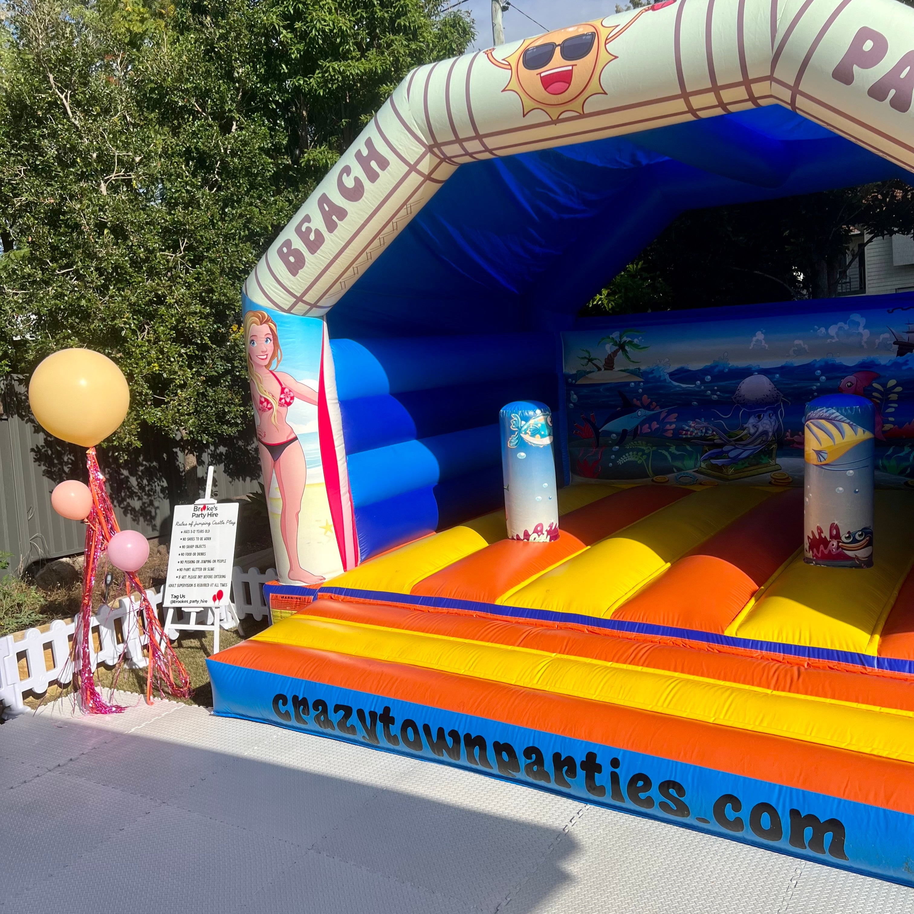 6m x 6m Commercial Under The Sea Jumping Castle