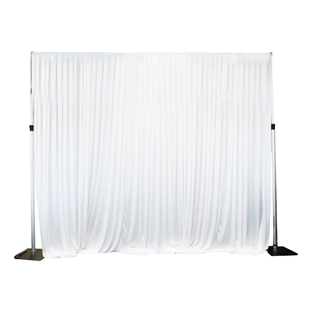 Silk Satin Drapery Backdrop – White (6 × 3m)