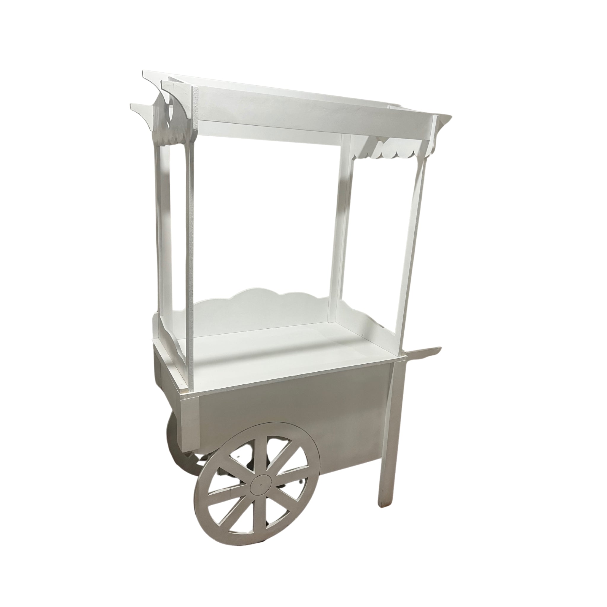 Deserts & Drinks Cart - Timber - White