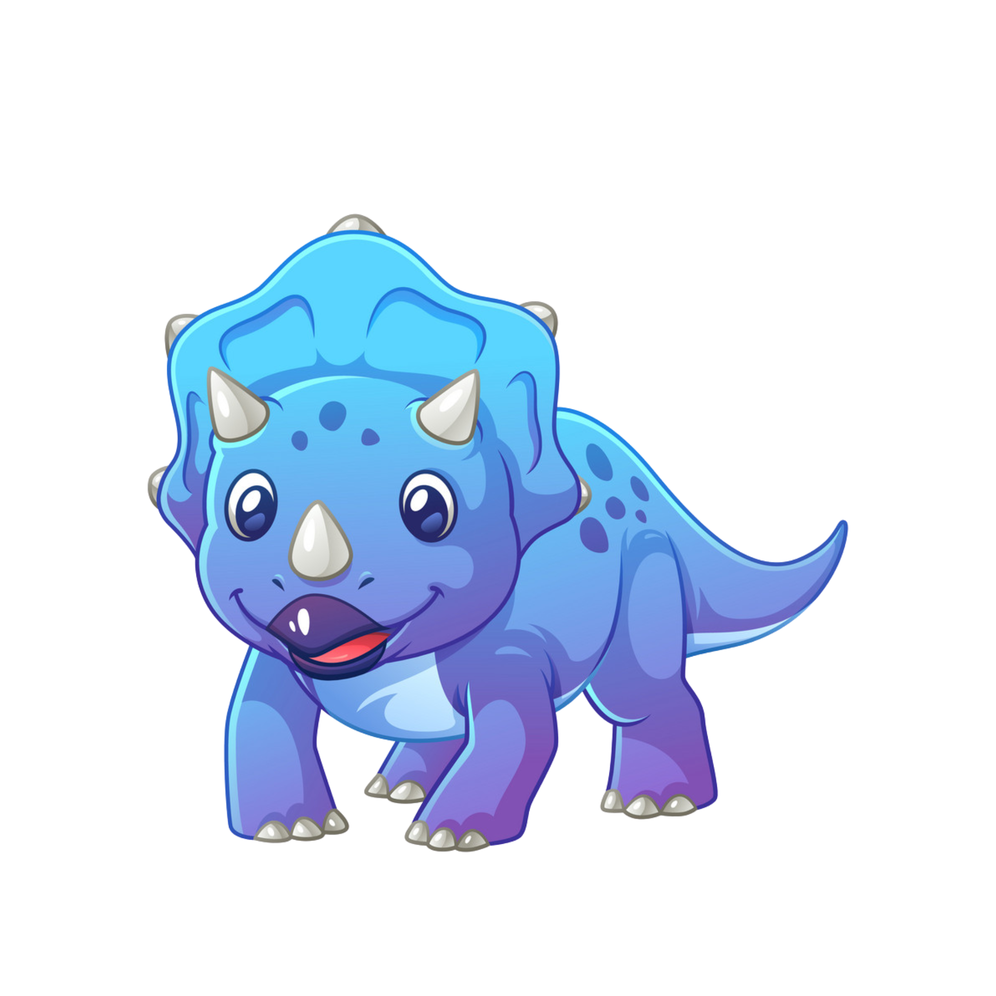 Dinosaur - Triceratops Blue - 90cm