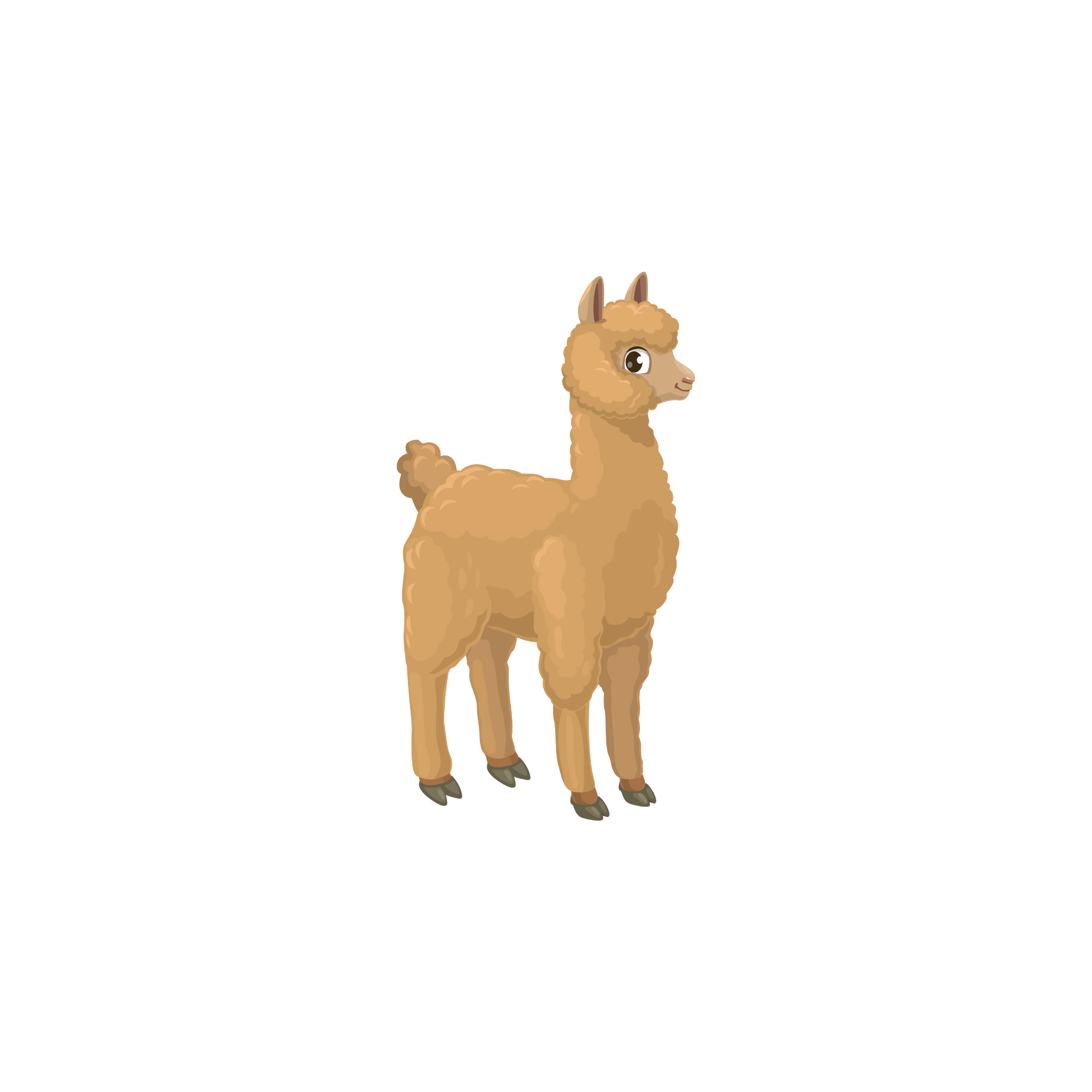 Farm Animal - Alpaca Small Brown 40cm Standing