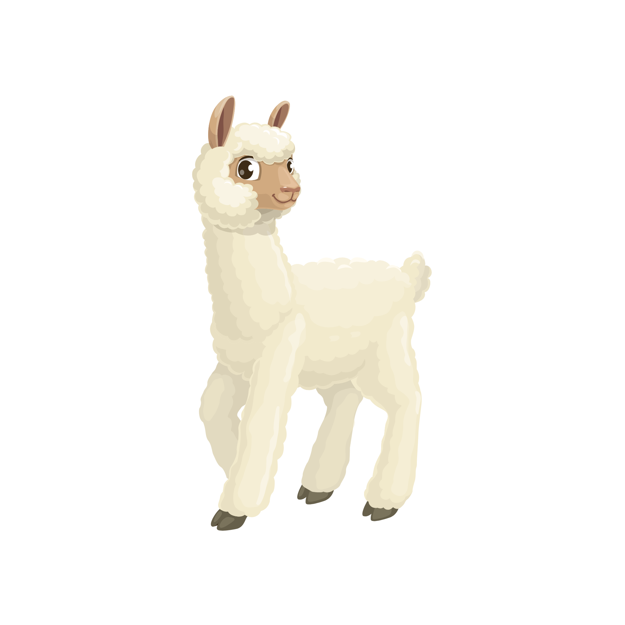 Farm Animal - Alpaca Medium Cream 80cm Standing