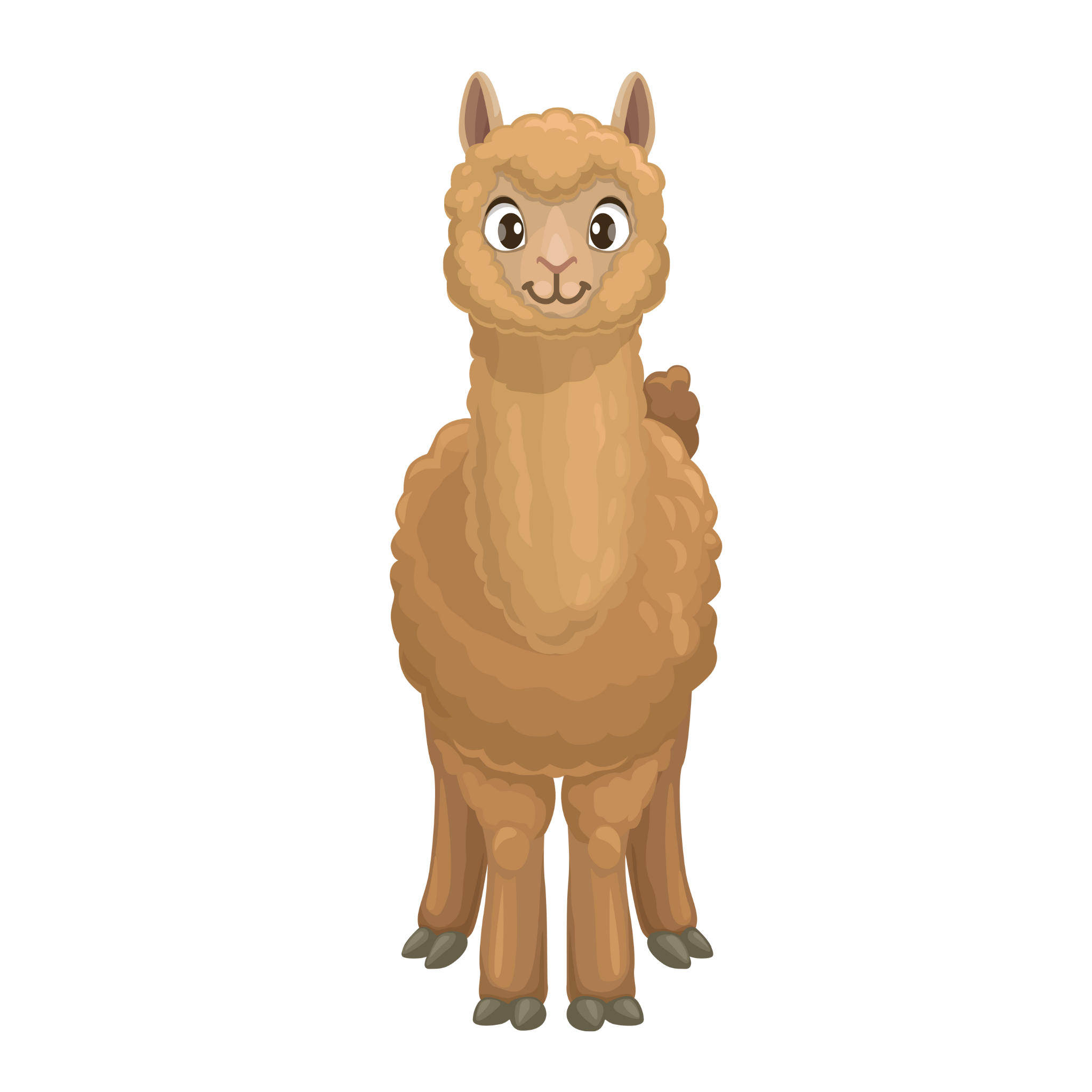 Farm Animal - Alpaca Large Brown 100cm Standing