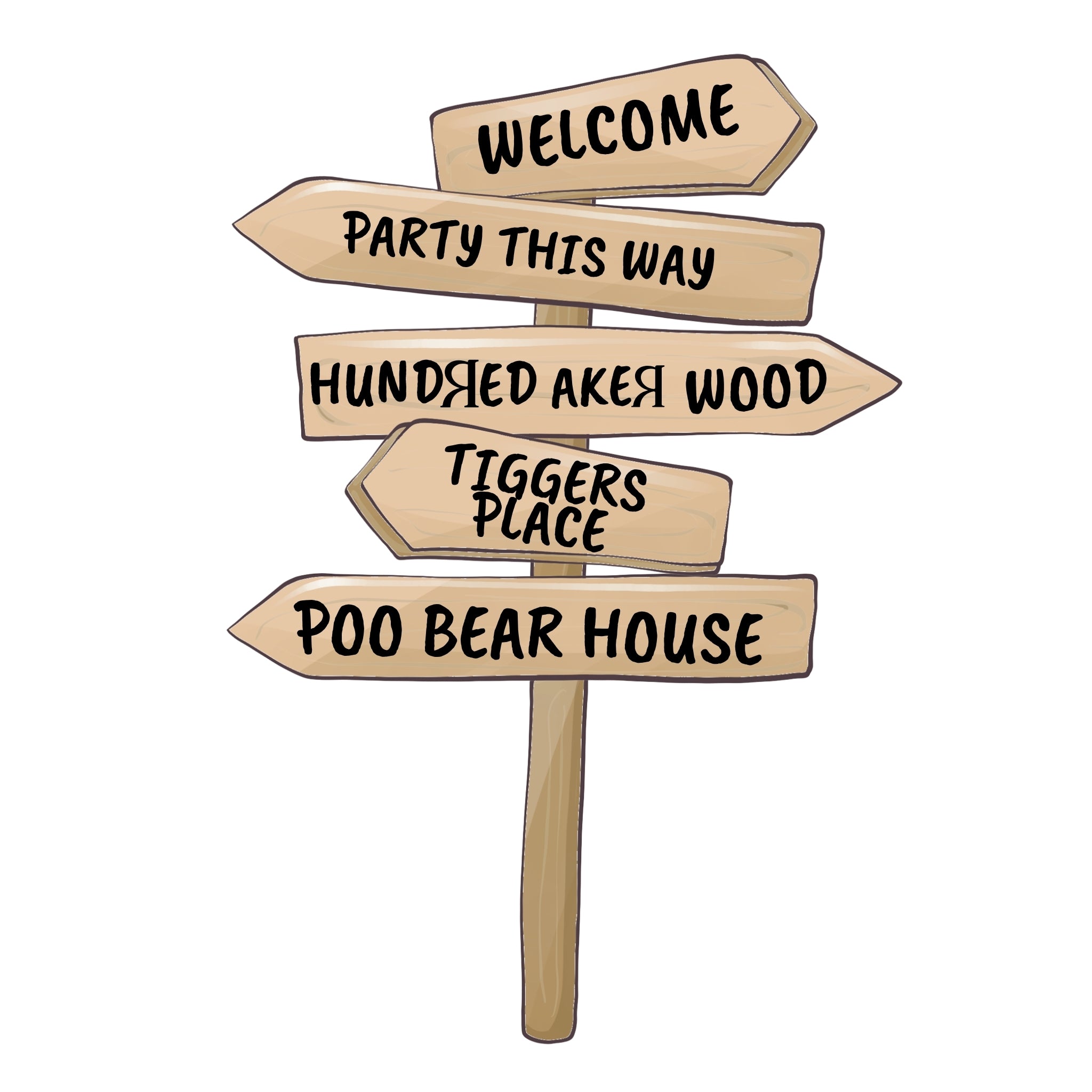 Winnie The Pooh - Hundred Acre Woods Sign - 110cm