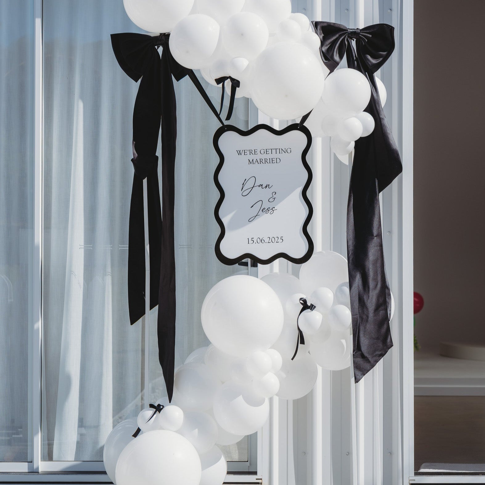 A2 Acrylic Waved Border Sign