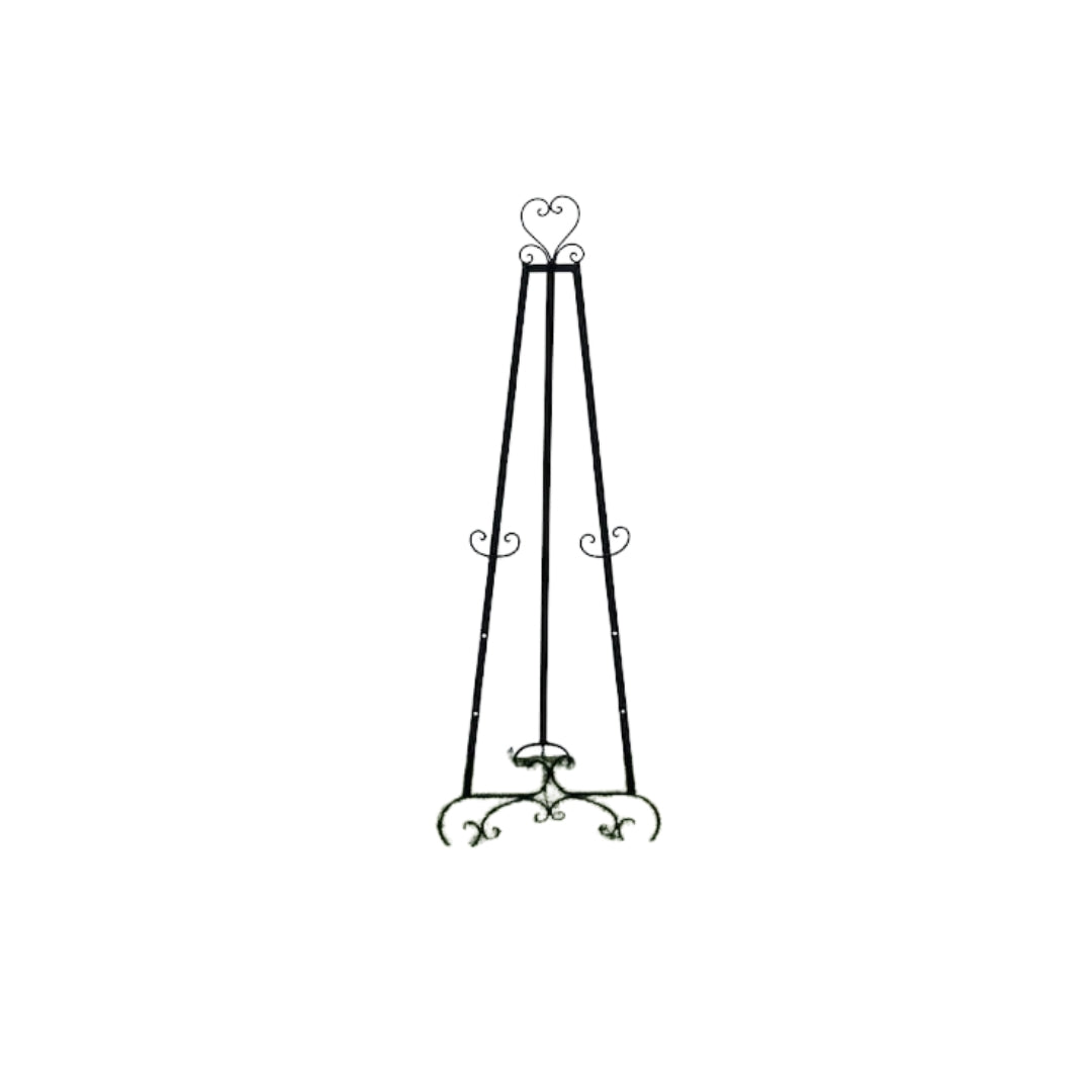 1m Easel – Metal (Heart Detail) – Blac