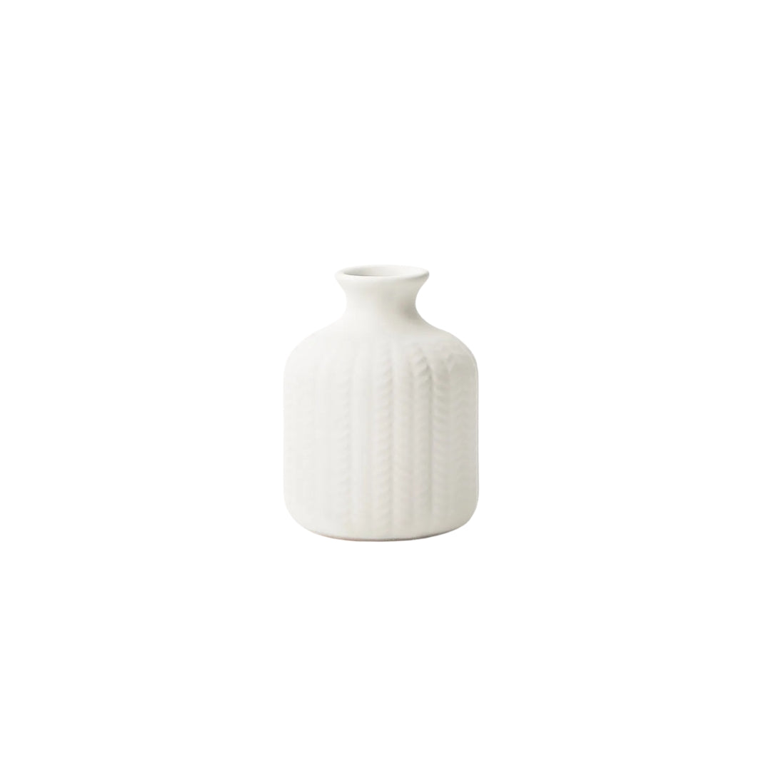 Rippled Ceramic Bud Vase