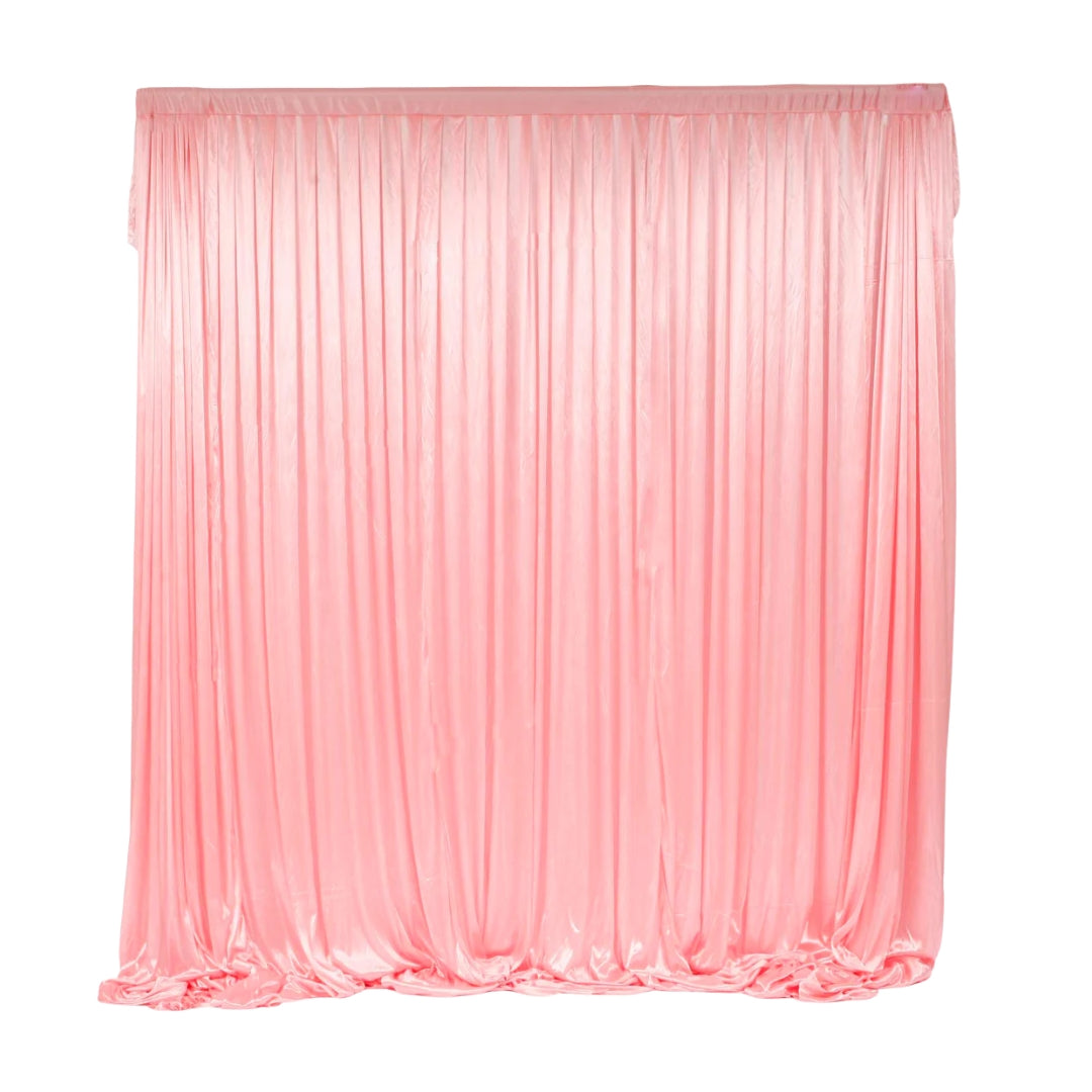 Silk Satin Drapery Backdrop – Light Pink (3 × 3m)