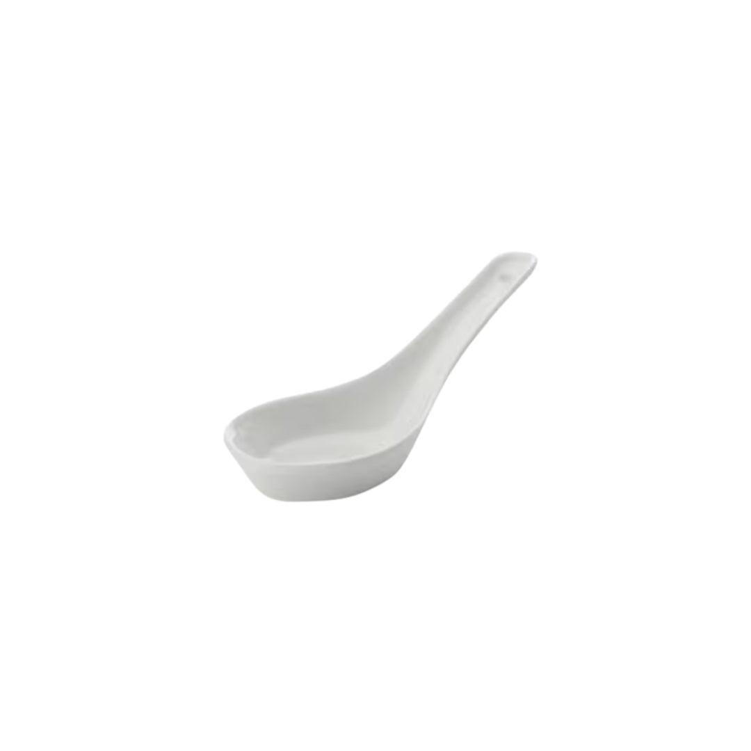 Small Glass Serving Spoon – White